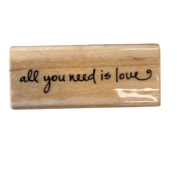 Set Of 3 Mounted Rubber Stamps Live Laugh Love Friendship Sentiments Crafting - Picture 4 of 5